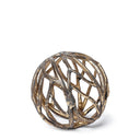 Sphaira Noir I Small 5L x 5W Gold Cast Aluminum Decorative Tree Branch Orb - Default Title