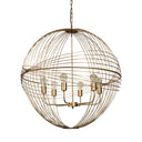 Chiron II 36L x 36W x 38H Gold Metal Globe Six Bulb Chandelier - Default Title