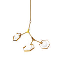 Desousa II 339L x 88W x 28H Brass-Toned Metal Multi-Arm Three Light Chandelier - Default Title