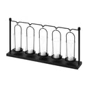 Erlen Black Metal Hanging Votive Five Candle Table Candle Holder - Default Title