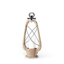 Zain I Small Brown Wooden Vintage Inspired Candle Holder Lantern - Default Title