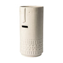 Jacob II Tall White Ceramic Smiling Face Vase - Default Title