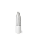 Kira I Small White Pinstripe Ceramic Vase - Default Title