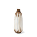 Sisko I Short Rustic Brown White Ceramic Vase - Default Title
