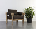 CARMICHAEL LOUNGE CHAIR - NUBUCK COCOA LEATHER