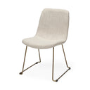Sawyer I Beige Fabric Seat Gold Metal Frame Dining Chair - Default Title