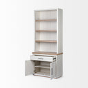 Fairview I White and Medium Brown Wood Three Shelf Shelving Unit - Default Title