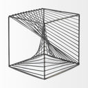 Rochon 8L x 8W Gray Metal Decorative Cube - Default Title
