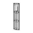 Noah 122x55 Black Metal wWhite Fabric Shade Rectangular Wall Sconce - Default Title