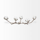 Vine II Distressed Gold Metal Creeper Five Candle Table Candle Holder - Default Title