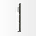 Noah 122x55 Black Metal wWhite Fabric Shade Rectangular Wall Sconce - Default Title