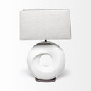 Celtica 268H White Resin Ring-Shaped Base Table Lamp - Default Title