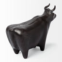 Taurus II 9L x 4W Black Cast Aluminum Bull Decorative Object - Default Title