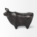 Taurus II 9L x 4W Black Cast Aluminum Bull Decorative Object - Default Title