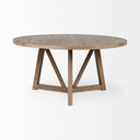 Legolas I 60 Round Brown Solid Wood Top Base Dining Table - Default Title