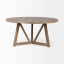 Legolas I 60 Round Brown Solid Wood Top Base Dining Table - Default Title