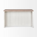 Fairview II White and Brown Two-Tone Stain Solid Wood Kitchen Island - Default Title