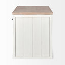 Fairview II White and Brown Two-Tone Stain Solid Wood Kitchen Island - Default Title