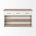 Fairview II White and Brown Two-Tone Stain Solid Wood Kitchen Island - Default Title