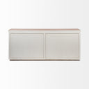 Fairview III Solid Wood Brown Top White Frame 4 Cabinet Door Sideboard - Default Title