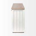 Fairview III Solid Wood Brown Top White Frame 4 Cabinet Door Sideboard - Default Title