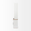Fairview I White and Medium Brown Wood Three Shelf Shelving Unit - Default Title