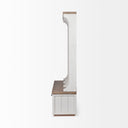 Fairview IV 61L x 17W White And Brown Wood With Storage Hall Tree - Default Title