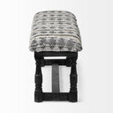 Denison II 56L x 15W Black Wood Base Woven-Leather Cushion Top Accent Bench - Default Title