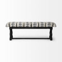 Denison II 56L x 15W Black Wood Base Woven-Leather Cushion Top Accent Bench - Default Title