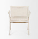 Topanga I Cream Fabric Wrap Blonde Wooden Frame Dining Chair - Default Title