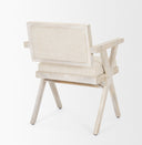 Topanga I Cream Fabric Wrap Blonde Wooden Frame Dining Chair - Default Title