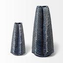 Bashir II Large Dark Navy Gloss Ceramic Vase - Default Title