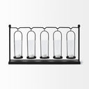 Erlen Black Metal Hanging Votive Five Candle Table Candle Holder - Default Title