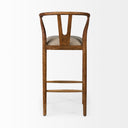 Trixie Cream Upholstered Seat Brown Wood Frame Bar Stool - Default Title