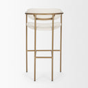 Parker 30 Seat Height Cream Fabric Seat Gold Metal Bar Stool - Default Title