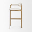 Parker 30 Seat Height Cream Fabric Seat Gold Metal Bar Stool - Default Title