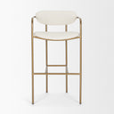 Parker 30 Seat Height Cream Fabric Seat Gold Metal Bar Stool - Default Title