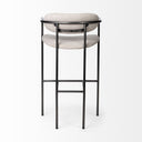 Parker 30 Seat Height Beige Fabric Seat Gun Metal Grey Metal Bar Stool - Default Title