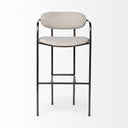 Parker 30 Seat Height Beige Fabric Seat Gun Metal Grey Metal Bar Stool - Default Title