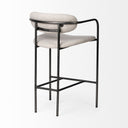 Parker II Beige Fabric Seat Gun Metal Grey Metal Counter Stool - Default Title