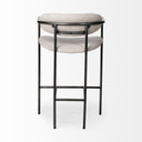 Parker II Beige Fabric Seat Gun Metal Grey Metal Counter Stool - Default Title