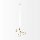Desousa II 339L x 88W x 28H Brass-Toned Metal Multi-Arm Three Light Chandelier - Default Title