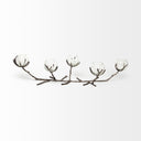 Vine I Distressed Silver Metal Creeper Five Candle Table Candle Holder - Default Title