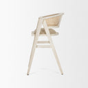 Tabitha 2675 Seat Height Beige FabricRattan Seat Blonde Wood Frame Counter Stool - Default Title