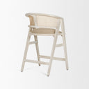 Tabitha 2675 Seat Height Beige FabricRattan Seat Blonde Wood Frame Counter Stool - Default Title