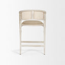 Tabitha 2675 Seat Height Beige FabricRattan Seat Blonde Wood Frame Counter Stool - Default Title