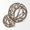 Sphaira Noir I Small 5L x 5W Gold Cast Aluminum Decorative Tree Branch Orb - Default Title