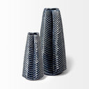 Bashir I Small Dark Navy Gloss Ceramic Vase - Default Title