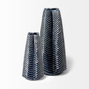 Bashir II Large Dark Navy Gloss Ceramic Vase - Default Title