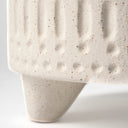 Jacob I Short White Ceramic Smiling Face Vase - Default Title
